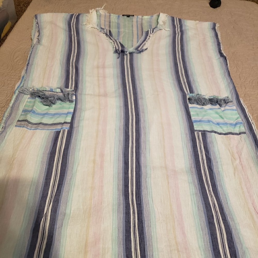 GIANNI Bini 100% Cotton striped swimsuit cover up